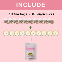 OEM tas teh mawar buah menyala kulit Lemon alami jerawat pemutih kulit teh Herbal