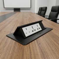 Enchufe de Escritorio Emergente Estándar Británico 13A 250V, Toma de Corriente Oculta Empotrada para Mesa, Enchufe Emergente para Escritorio de Conferencias