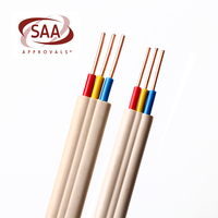 Câble électrique JZD SAA PVC isolé 2,5 mm 3 conducteurs 2+E en cuivre massif, câble plat double et terre, câble domestique