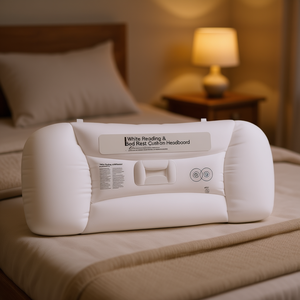 Cojín Rectangular Blanco para Lectura y Descanso en Cama, Relleno de Poliéster con Diseño Acolchado para un Soporte Cómodo - Product Image 2