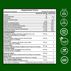 Nhà Máy Giá greens Gummies Vegan siêu màu xanh lá cây Vitamin Gummies quang phổ đầy đủ siêu màu xanh lá cây Gummies cho người lớn - Product Image 4