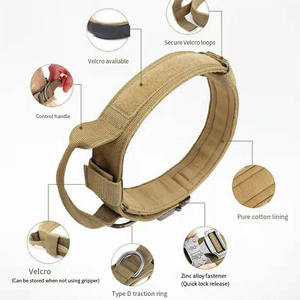 <span class=keywords><strong>Collar</strong></span> de Perro Antiguo de 3.8cm para Perros Grandes, para Senderismo y Entrenamiento al Aire Libre, Color Verde, Hebilla de Metal, <span class=keywords><strong>Collar</strong></span> Táctico de Nailon Resistente con Asa - Product Image 2