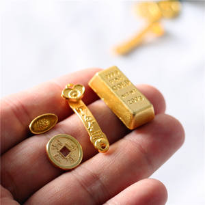 Accesorios para Casa de Muñecas, Mini Lingotes Ruyi, Barras de <span class=keywords><strong>Oro</strong></span> y Monedas de Cobre, Adornos en Miniatura - Product Image 5