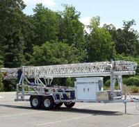 Mobile Emergency Portable Galvanized Telescopic Truss Mast Disaster Rescue Temporary Trailer Mounted Communication Tower 40M/S