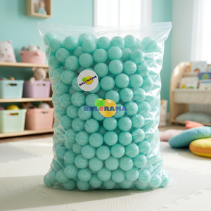 บอลลาโรม่า สนามเด็กเล่น ลูกบอลพลาสติก/พีวีซี สีเขียวอ่อน 7 ซม. สำหรับเด็กอายุ 2-13 ปี-500 ชิ้น - Product Image 2