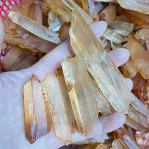 Cristal natural, espécimen de semilla de Lemurian, sin pulir, puntos de cristal rojo crudo, venta al por mayor - Product Image 4