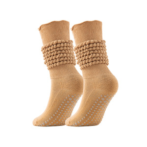 Chaussettes <span class=keywords><strong>de</strong></span> yoga à volants pour <span class=keywords><strong>femmes</strong></span>, antidérapantes, couleur unie, chaussettes <span class=keywords><strong>de</strong></span> Pilates, chaussettes antidérapantes pour la danse classique, la danse, le fitness, chaussettes <span class=keywords><strong>de</strong></span> compression - Product Image 6