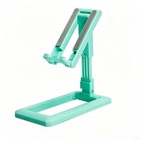 Support de téléphone en plastique réglable en hauteur, support de bureau pliable avec réglage de l'angle pour smartphones et tablettes