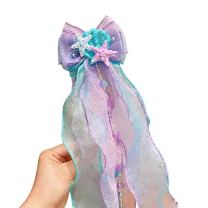 Aksesoris Rambut Putri Duyung untuk Anak Perempuan, Jepit Rambut Pita Kupu-kupu, Bando untuk Anak-anak, Kepang Musim Panas, Grosir, Custom - Product Image 5
