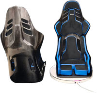 Siège baquet réglable Recaro CS avec dossier en fibre de carbone, ajustement universel pour Infiniti G35 G37 Q50 Q60