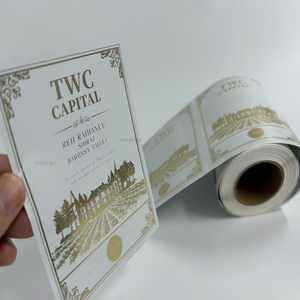 Dính Bopp Tùy Chỉnh In Dập Nổi Rượu Vang Nhãn Chai Cho Rượu Vang Đỏ Đóng Hộp Rượu Vang Nhãn-Sticker Cuộn Bao Bì Cho Nước Trái Cây - Product Image 1