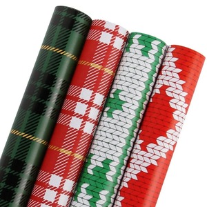 Custom Eco-Friendly Christmas <b>Pattern</b> Gift Wrapping <b>Paper</b> Roll Art <b>Paper</b> 100GSM Coated Recyclable Digital Printing Compatible - Product Image 1