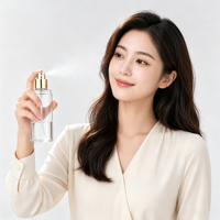 Bouteille en PET cylindrique ronde de 150 ml, 200 ml, 250 ml, couleur personnalisée, transparente, avec pulvérisateur à brume fine et pulvérisateur à sertir pour parfum