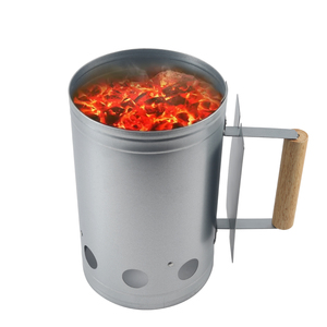 <span class=keywords><strong>Starter</strong></span> api arang cerobong <span class=keywords><strong>Bbq</strong></span> luar ruangan portabel logo kustom dengan pegangan kayu - Product Image 5