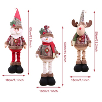 Joyeux Noël Poupée Père Noël Ornements de Noël Élan Décoration Sapin de Noël Cadeaux de Noël Décorations pour la Maison Emballé en Sacs