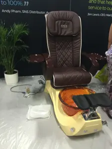 Cadeira de encanamento para manicure e pedicure, cadeira luxuosa de spa para pés, pedicure e pedicure