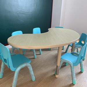 Ensemble de meubles Montessori pour la maternelle, table et chaises en bois massif pour la maternelle, la <span class=keywords><strong>garderie</strong></span>, la maternelle, ensemble de table d'apprentissage pour enfants - Product Image 3