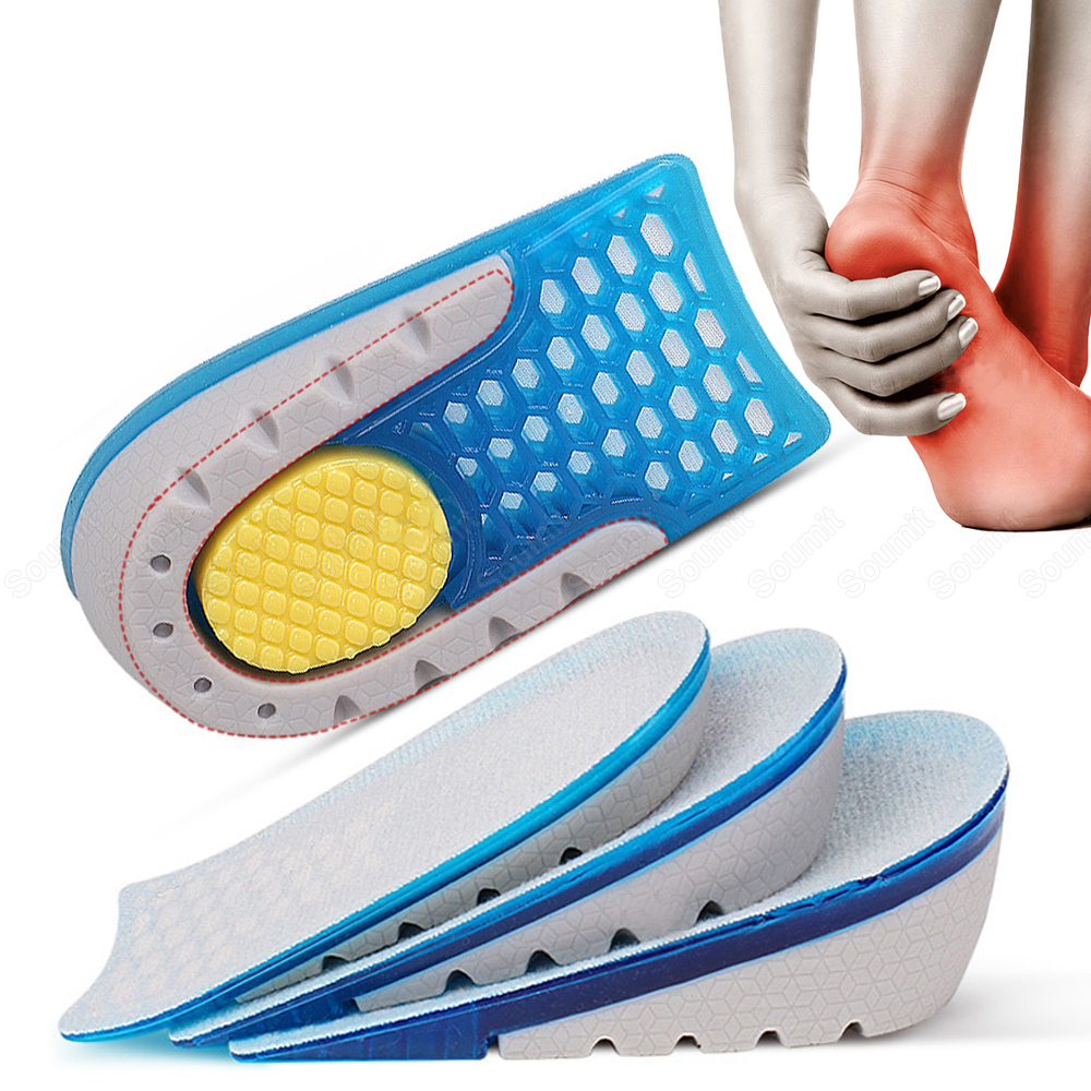 Невидимый силиконовый увеличивающая рост стельки для обуви для мужчин и женщин, кроссовки на высоком каблуке вставка подошвенный фасциит боли обувные колодки