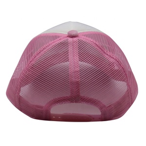 Tùy chỉnh màu Hồng bọt lưới trucker cap 5-panel <span class=keywords><strong>hat</strong></span> với cong nhung vành 3D thêu logo Jersey vải phổ biến mô hình loại - Product Image 6