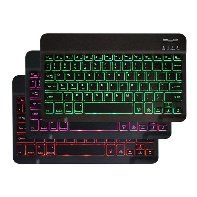 Thin Smart Lighting Backlit 78 Keys Mini Wireless Keyboard for IPad Huawei Lenovo Tablets Android Ios Windows Devices
