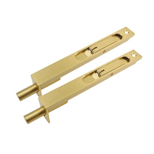 Échantillon d'insert dissimulé en cuivre B005, en forme de F pour portes et fenêtres, or mat, style rétro 32 pouces - Product Image 1