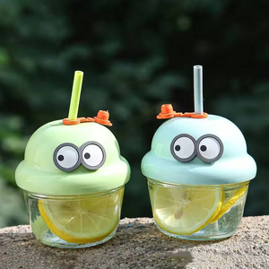 Yüksek Kaliteli Yaratıcı Mini Dwen Dwen Su Bardağı Çocuklar İçin Sevimli İns Tarzı Pipetli Bardak İnternet Fenomeni Karikatür Şişman Bardak - Product Image 4