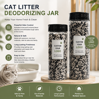 Désodorisant pour litière de chat OEM au charbon actif – Pot anti-odeurs pour la fraîcheur de la toilette de chat – Fournitures pour animaux de compagnie