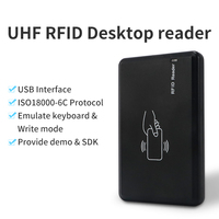 Fonkan — Mini lecteur d'étiquettes, lecteur RFID UHF, pour contrôle d'accès par USB, équipé d'un graveur RFID