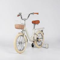 Vélo pour filles vintage de 12 pouces, fabriqué en usine, avec panier en osier et roues d'apprentissage, personnalisation OEM disponible