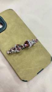 Pince à cheveux de luxe en cristal avec nœud pour femme, barrettes élégantes de style français, accessoires antidérapants pour coiffures mi-attachées - Product Image 6