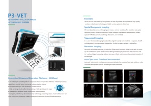 Système d'échographie vétérinaire portable numérique couleur Doppler complet pour ordinateur portable, scanner de diagnostic 3D 4D pour hôpital - Product Image 4