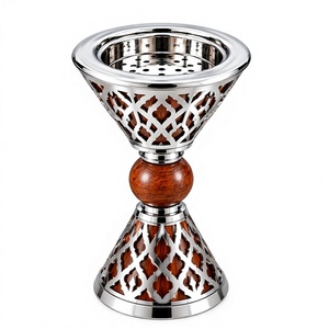 Quemador de incienso de lujo de metal y madera, accesorio aromático hecho a mano, adecuado para hogares, hoteles, spas, estudios y centros de meditación. - Product Image 1