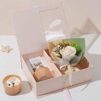 Duftkerzen- und handgemachtes Seifen-Geschenkset mit Blumen-Räucherstäbchen - Aromatherapie Valentinstagsgeschenk für Sie