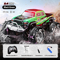 Camion RC amphibie tout-terrain avec lumières, double commande 2.4G, capteur de geste, voiture télécommandée étanche pour enfants