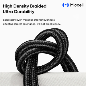 Câble USB C vers USB A Miccell avec charge rapide 2.4A et design tressé, comme un câble de données durable <span class=keywords><strong>pour</strong></span> les téléphones et les montres - Product Image 5