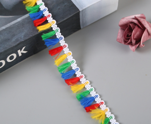 ผ้าโพลีเอสเตอร์ปักพู่ขนาดเล็กลายดอกไม้สีสันสดใสขนาด22มม. สำหรับแต่งโซฟาผ้าม่านหมวกผ้าพันคอแบบทำมือ - Product Image 6