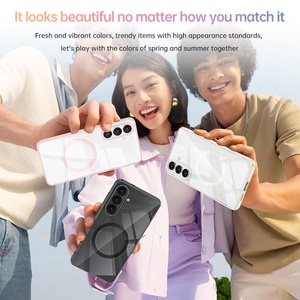 TPU+PC Phone <b>Case</b> With Shockproof Anti-Scratch Frosted Magnetic Phone Bumper Wireless Charging Phone <b>Case</b> For Samsung S26 - Product Image 5