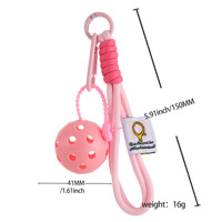 Accessoires de pickleball : Mini porte-clés et pendentif de sac à dos à motif à pois, style sportif, cadeau sportif