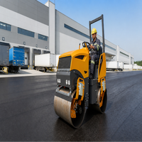 Compacteur vibrant, rouleau compresseur routier, mini-rouleau compresseur de 1T 1,5T pour la construction d'asphalte, moteur certifié CE et EPA