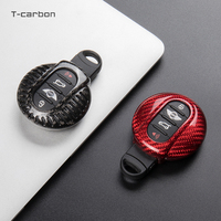 Casing Kunci Mobil Serat Karbon T, Sarung Kunci Mobil Serat Karbon, Cocok untuk MINI Coopre F55 F56 F60