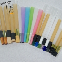Papier à cigarettes en verre transparent de 10 mm de diamètre, logo personnalisé, papier à cigarettes en verre coloré, vente en gros