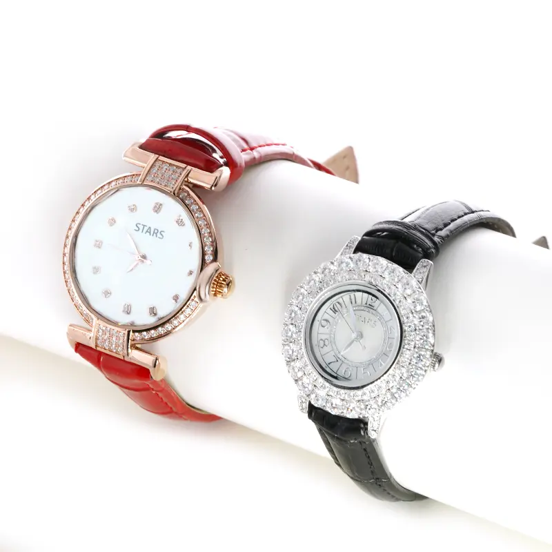 Fashion Luxury Iced Out Quartz Watches vvs Moissanite Diamond Women wrist bezel Watch