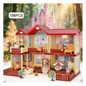 Juego de Muebles de Plástico en Miniatura para Casas de Muñecas, Modelo de Casa en Miniatura para Armar con Accesorios, Juguete Creativo de Regalo para Niños de 5 a 7 Años - Product Image 2