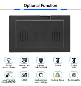 Phía Trước Tempered Glass 21 21.5 22 Inch Core I3 I5 I7 I9 Treo Tường Máy Tính Tất Cả Trong Một <span class=keywords><strong>PC</strong></span> Màn Hình Cảm Ứng - Product Image 3