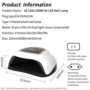 2024 nouveau Style <span class=keywords><strong>Sunuv</strong></span> 300W LED <span class=keywords><strong>lampe</strong></span> à lumière <span class=keywords><strong>UV</strong></span> sèche-ongles pour salon ou usage domestique vernis à ongles Art - Product Image 4