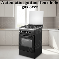 Cuisinière à quatre brûleurs avec four à gaz, allumage manuel, exportation, 50 cm de large, 1 pièce, livraison directe, 1501-2000W
