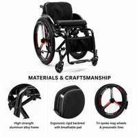 Fauteuil de course sportif pour fauteuil roulant, dossier rigide, roue à trois branches 24 pouces, cadre en alliage d'aluminium à dégagement rapide, 100 kg, vente en gros OEM