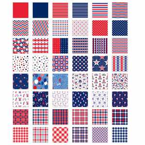 Papel de Regalo Personalizado para el 4 de Julio, Papel para Manualidades con Rayas Patrióticas, Paquete de Papel Recubierto de 15x15 cm para Álbumes de Recortes, Día de la Independencia Americana - Product Image 5