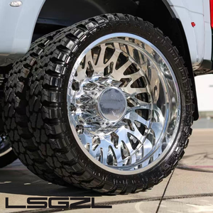Jantes forgées personnalisées LSGZL pour double essieu 22x10J 24x14J 26x14J, jantes Chevy double essieu 8 trous, roues de camion 8x210 8x65 10x225 - Product Image 3