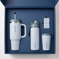 Bouteille isotherme en acier inoxydable 304 avec logo personnalisé Everich, couleurs personnalisées, pour la salle de sport, le sport, le café, ensemble de gobelets